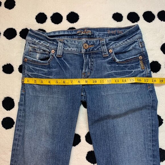 Vintage Y2K Silver Jeans Zofia Low Rise Straight Leg Distressed Jeans - Picture 10 of 14